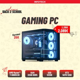 Gaming PC - Kasë Kompjuteri PC MSI AeroCool Geh Midi P500C-G-WT-V1 o.N., Intel® Core™, AMD Ryzen 7-9800X3D, 32GB RAM DDR5, 512GB nVME SSD, RTX 5070 12GB MSI ...