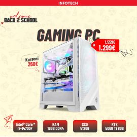 Gaming PC - Kasë Kompjuteri PC MSI GEH Midi MAG Forge 320R Airflow, Intel® Core™ i7-14700F , 16GB RAM DDR4, 512GB nVME SSD, RTX 5060 Ti 8GB MSI Ventus 2X